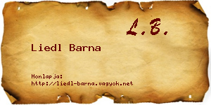 Liedl Barna névjegykártya