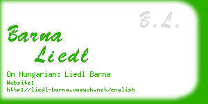 barna liedl business card